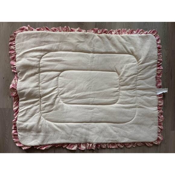 Carousel Design Juliet Pink Cream Toile Shabby Chic Crib Quilt Nursery Comforter - Picture 5 of 6